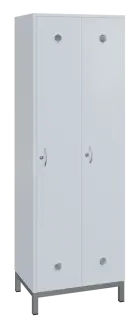 SSLN - 180 - 60 šatní skříň 2-dvéřová, 1800x600x400 mm, kovové nohy, bílá